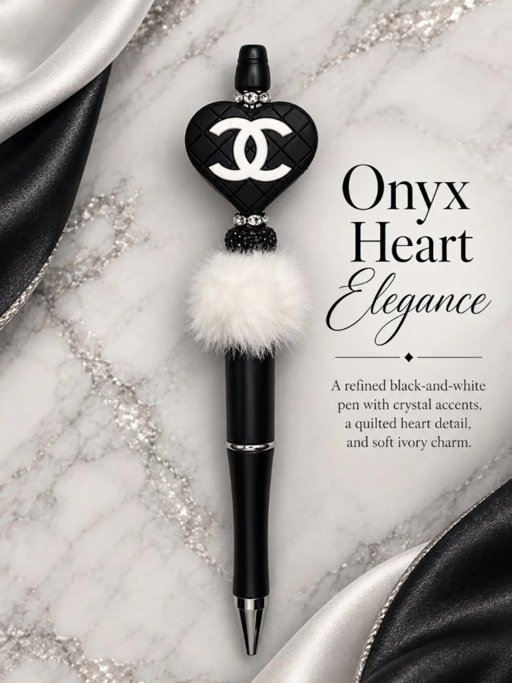 Onyx Heart Elegance Pen